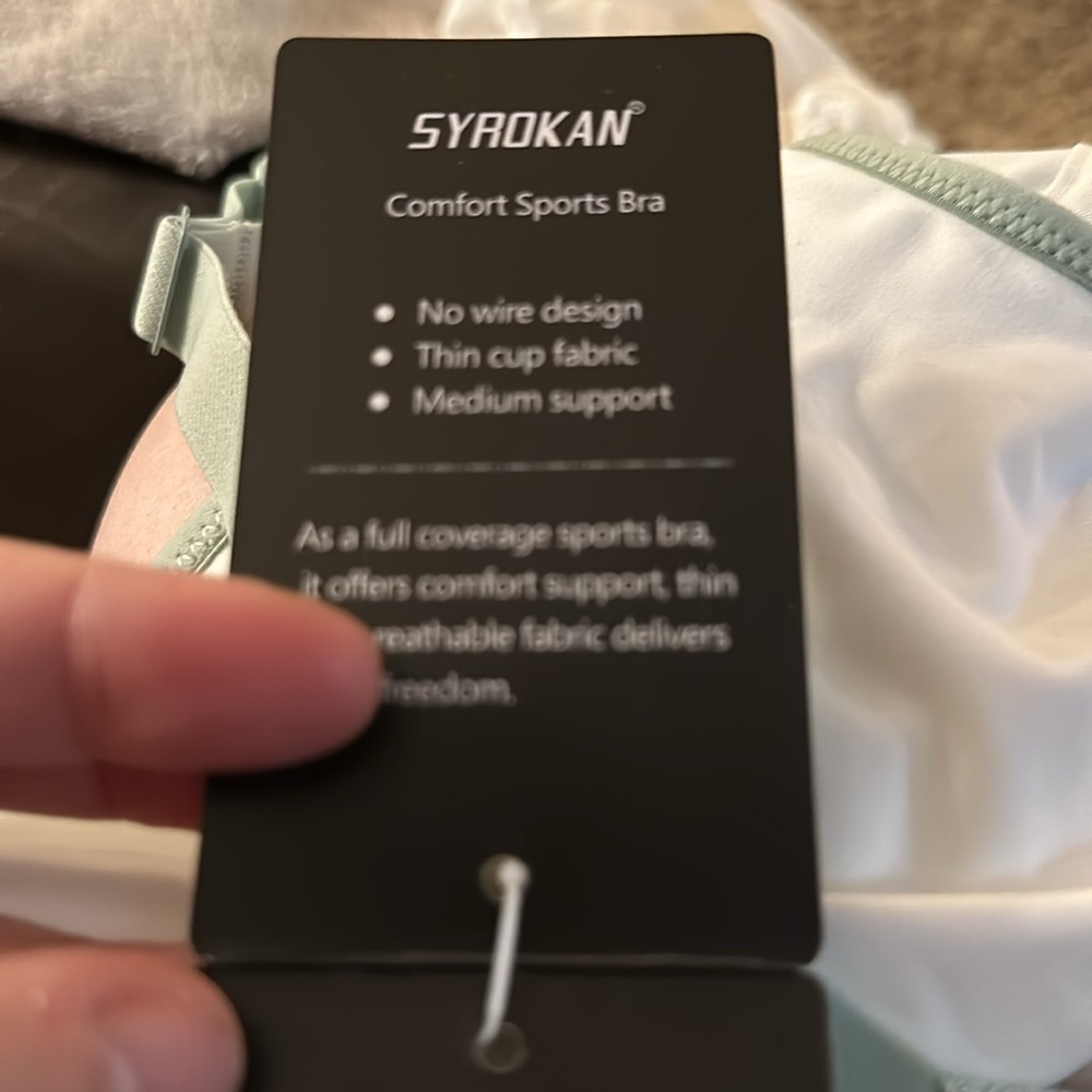 Syrokan Comfort Sports Bra Wireless Thin Cup Medium Support NWT 38DD A291 - Picture 13 of 15